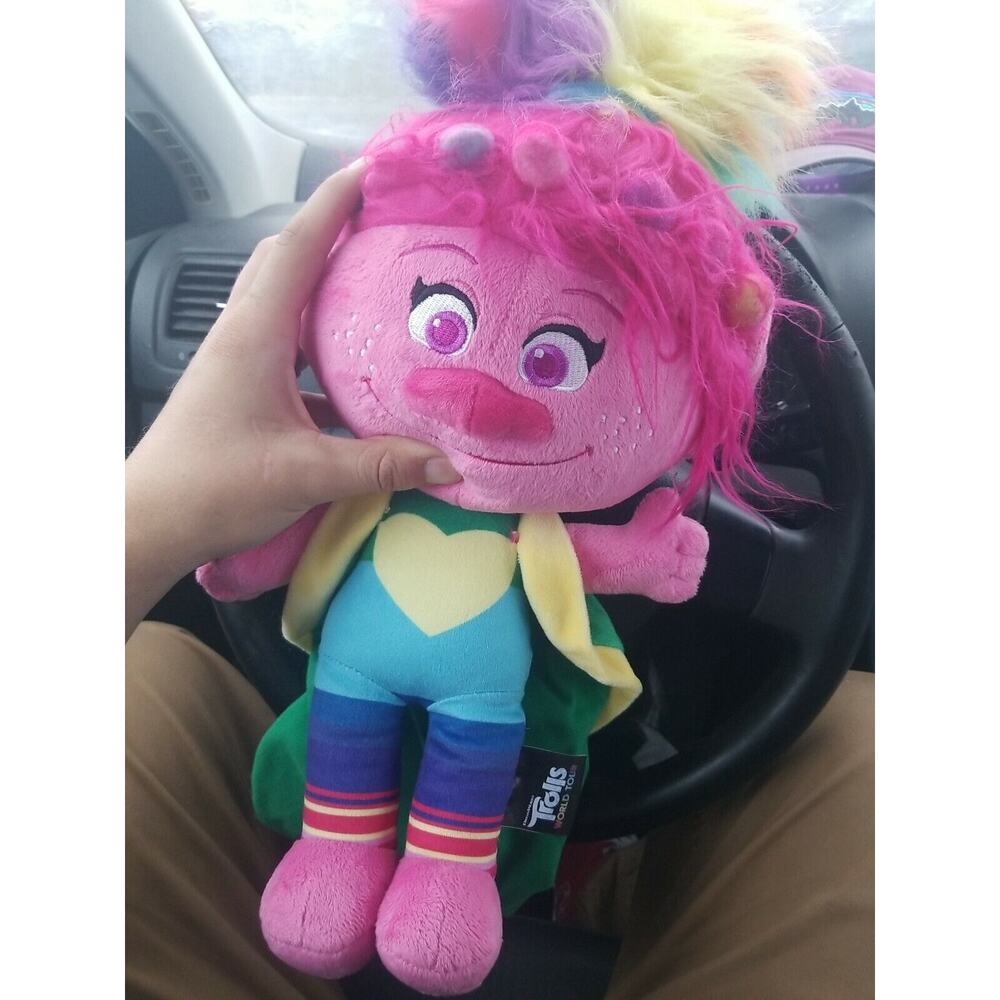 Dreamworks Trolls World Tour Poppy Plush Medium Sized Very Clean and Rare!